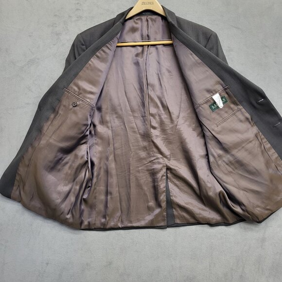 Lauren Ralph Lauren Wool Blazer‎ Single Breasted Mens Size 46R Black Notch Lapel - Picture 3 of 10